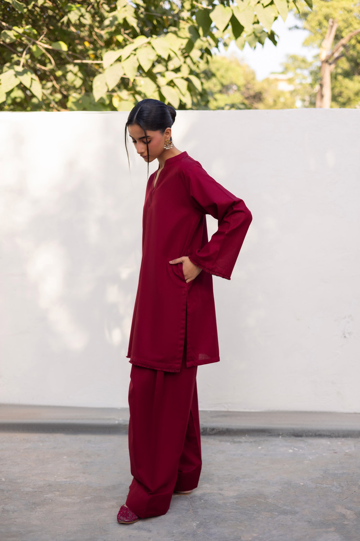 2 PC Khaddar Solid FSK 03 – Maroon