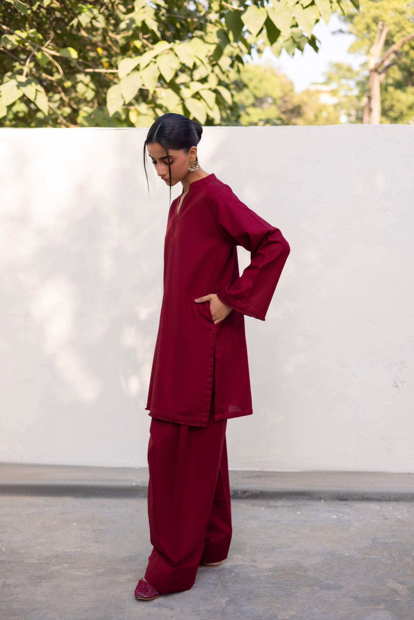 2 PC Khaddar Solid FSK 03 – Maroon