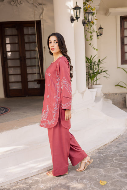 2PC Winter Embroidered Dress - 1202