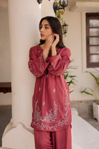 2PC Winter Embroidered Dress - 1202