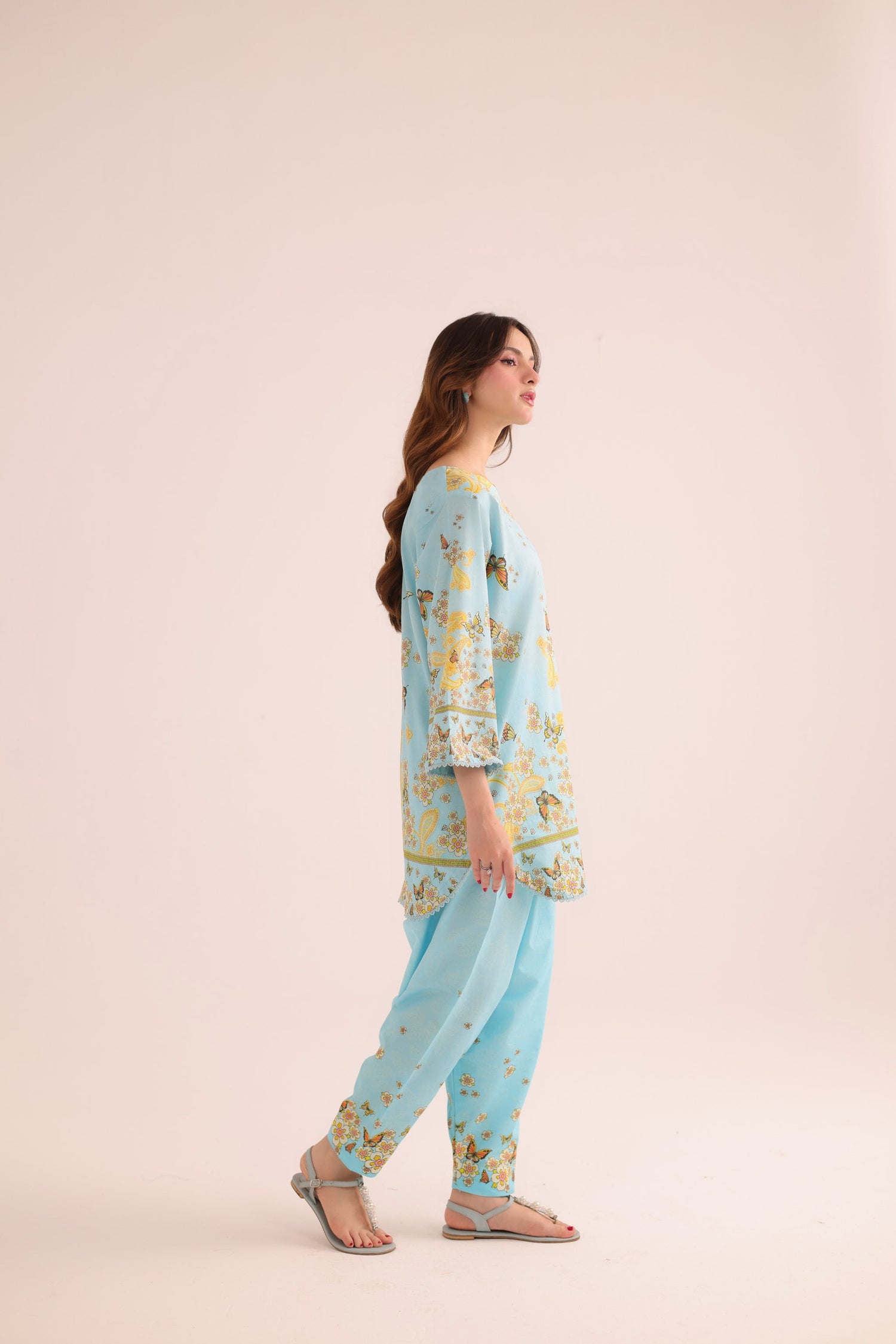 2PC Summer Lawn Dress- PRT L42986