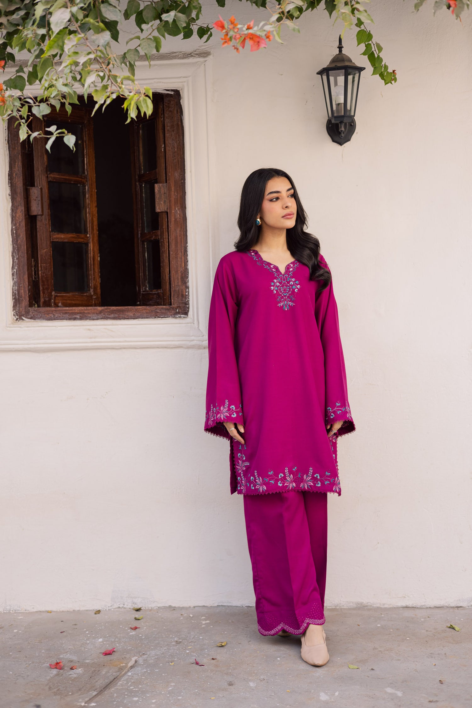 2PC Winter Embroidered Dress-1177