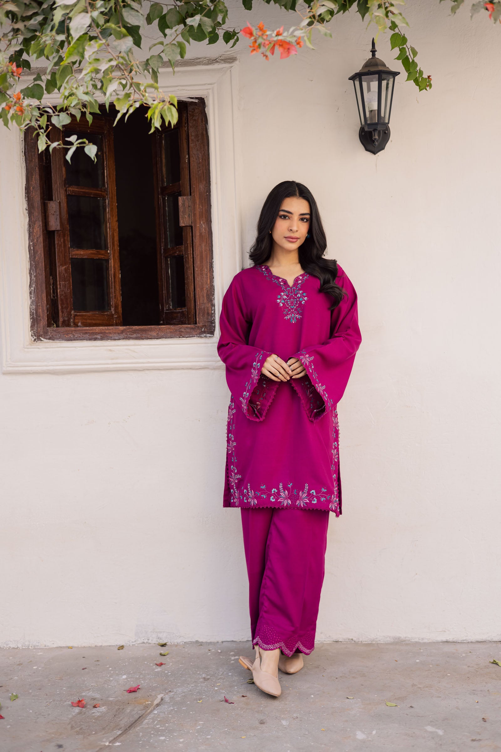 2PC Winter Embroidered Dress-1177