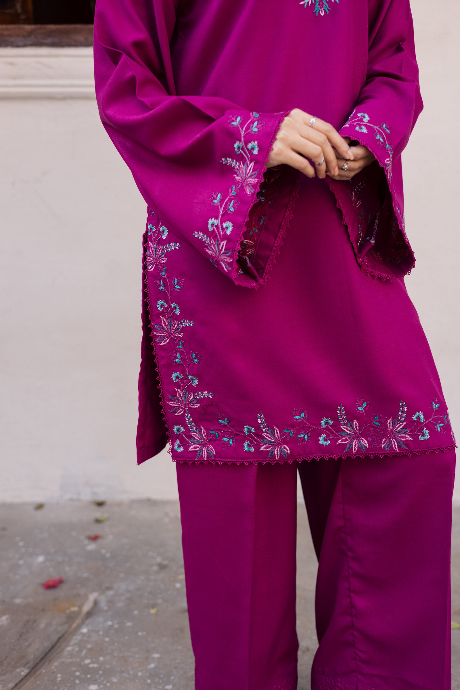 2PC Winter Embroidered Dress-1177