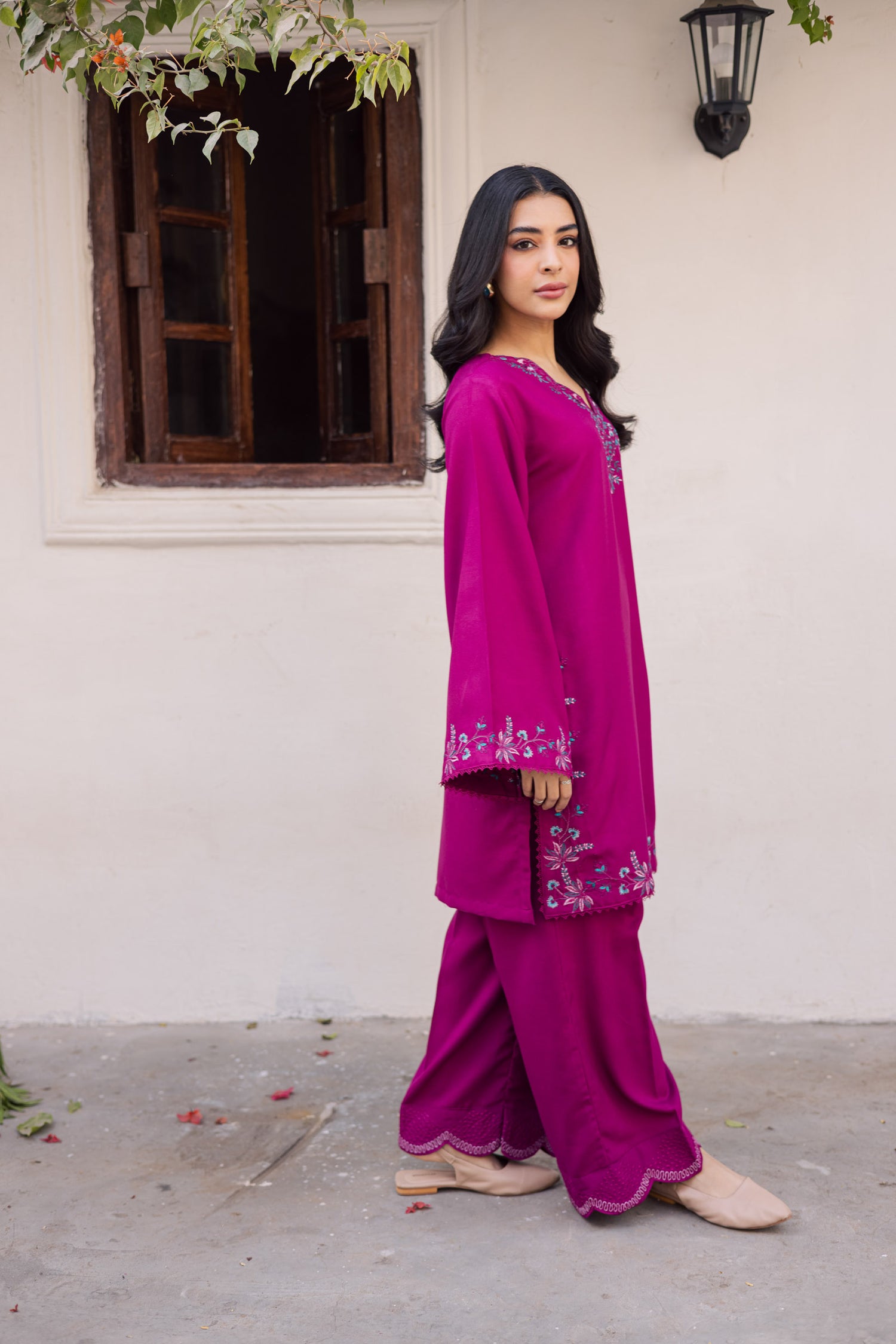 2PC Winter Embroidered Dress-1177
