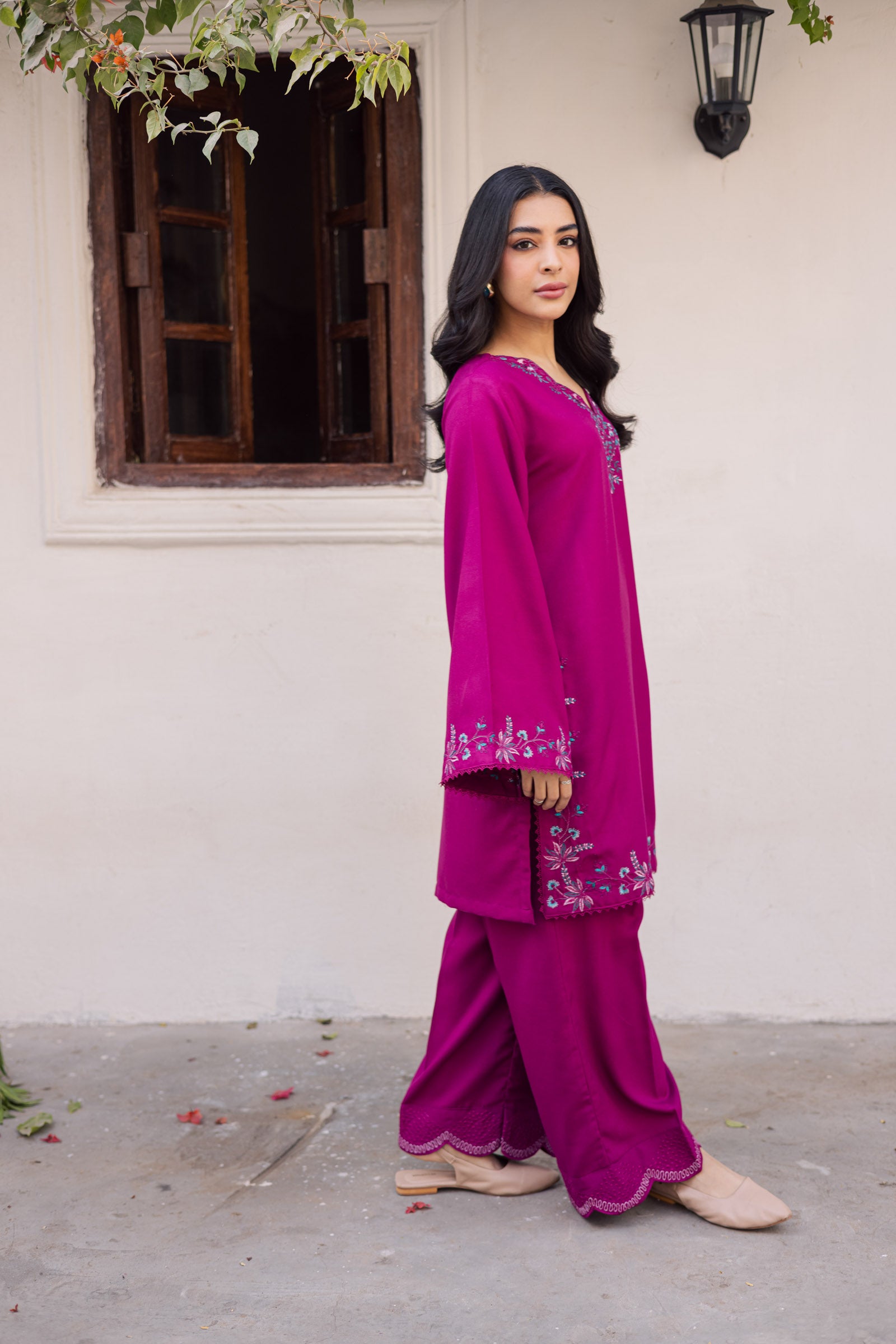 2PC Winter Embroidered Dress-1177