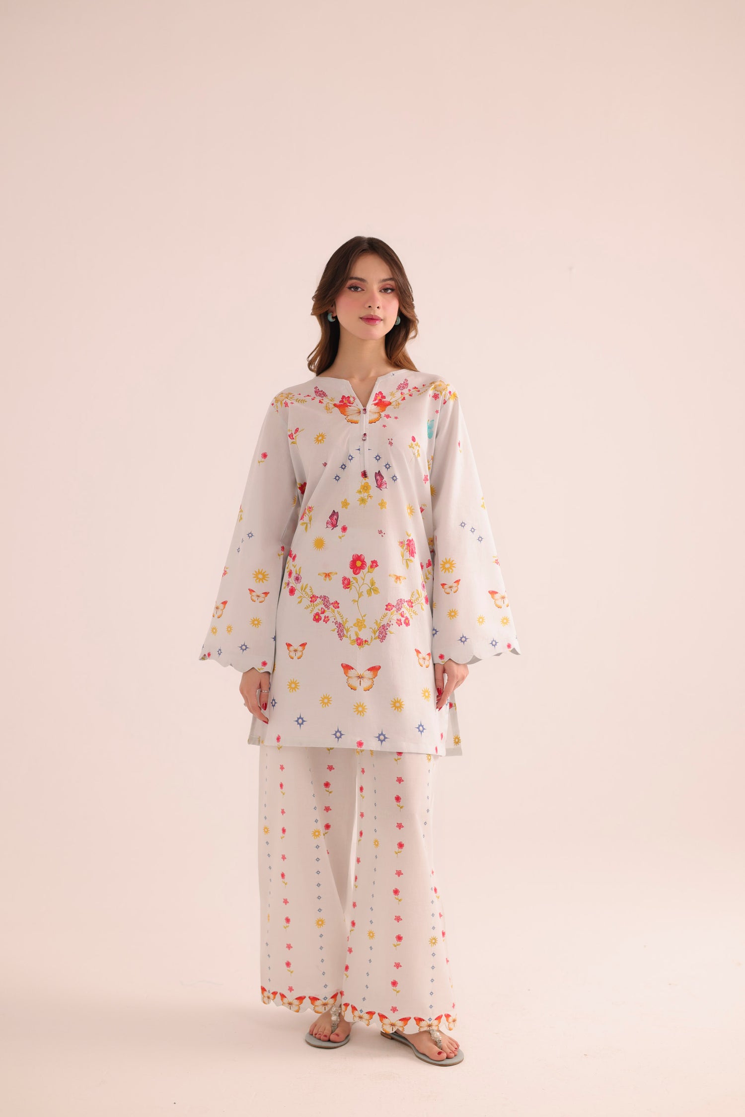 2PC Summer Lawn Dress- PRT L42965