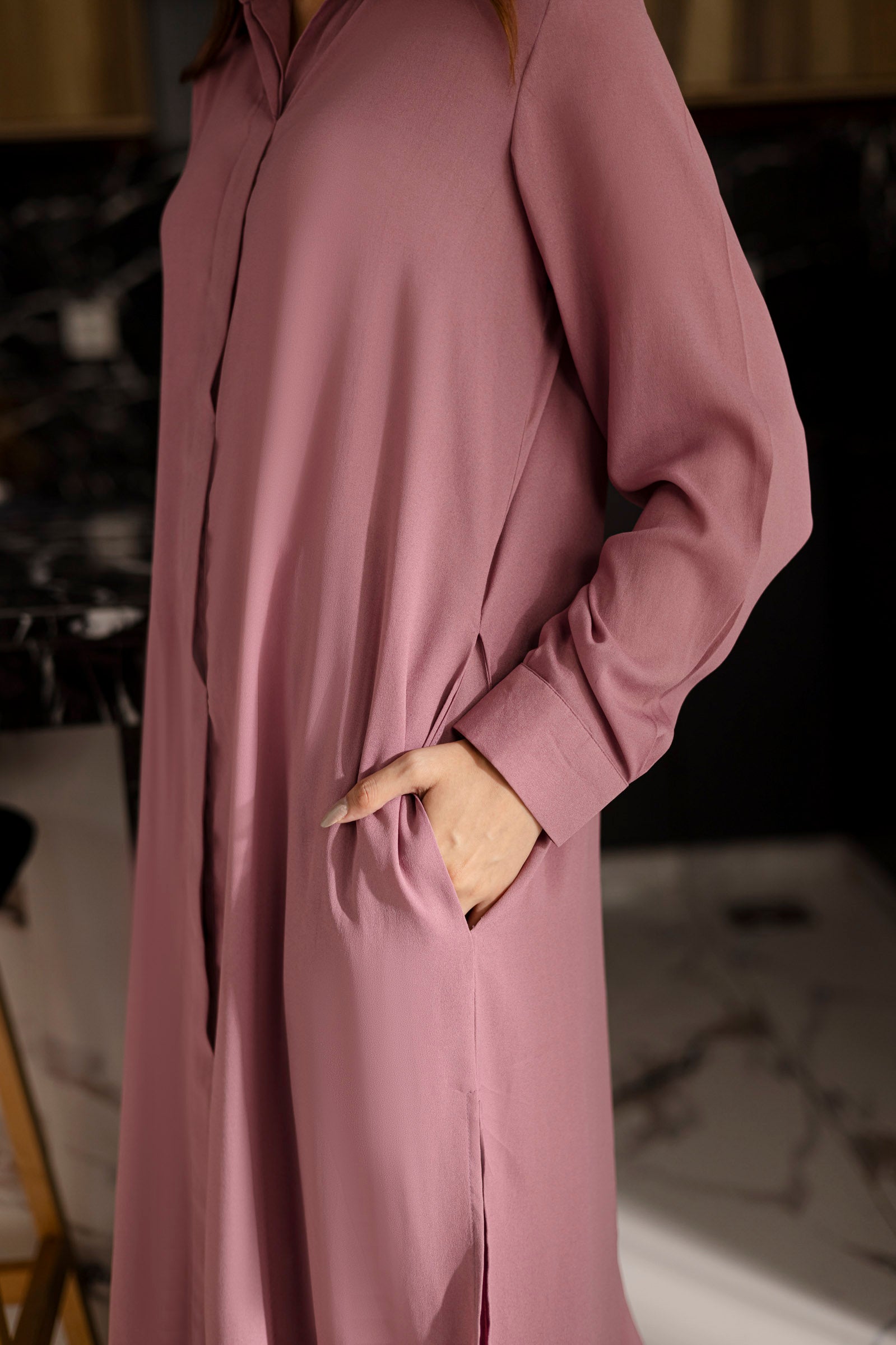 Solid 2PC Dress - SP-02 Mauve