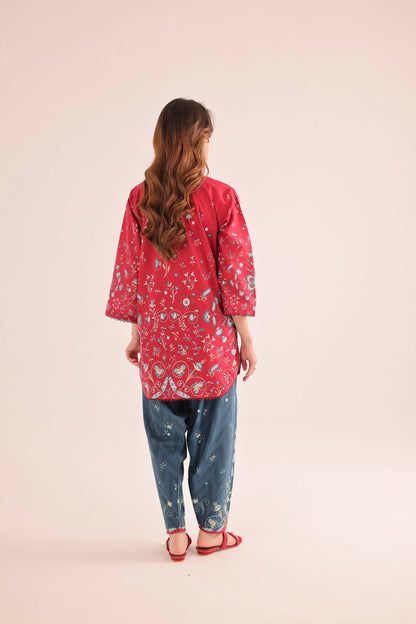 2PC Summer Lawn Dress- PRT L42958