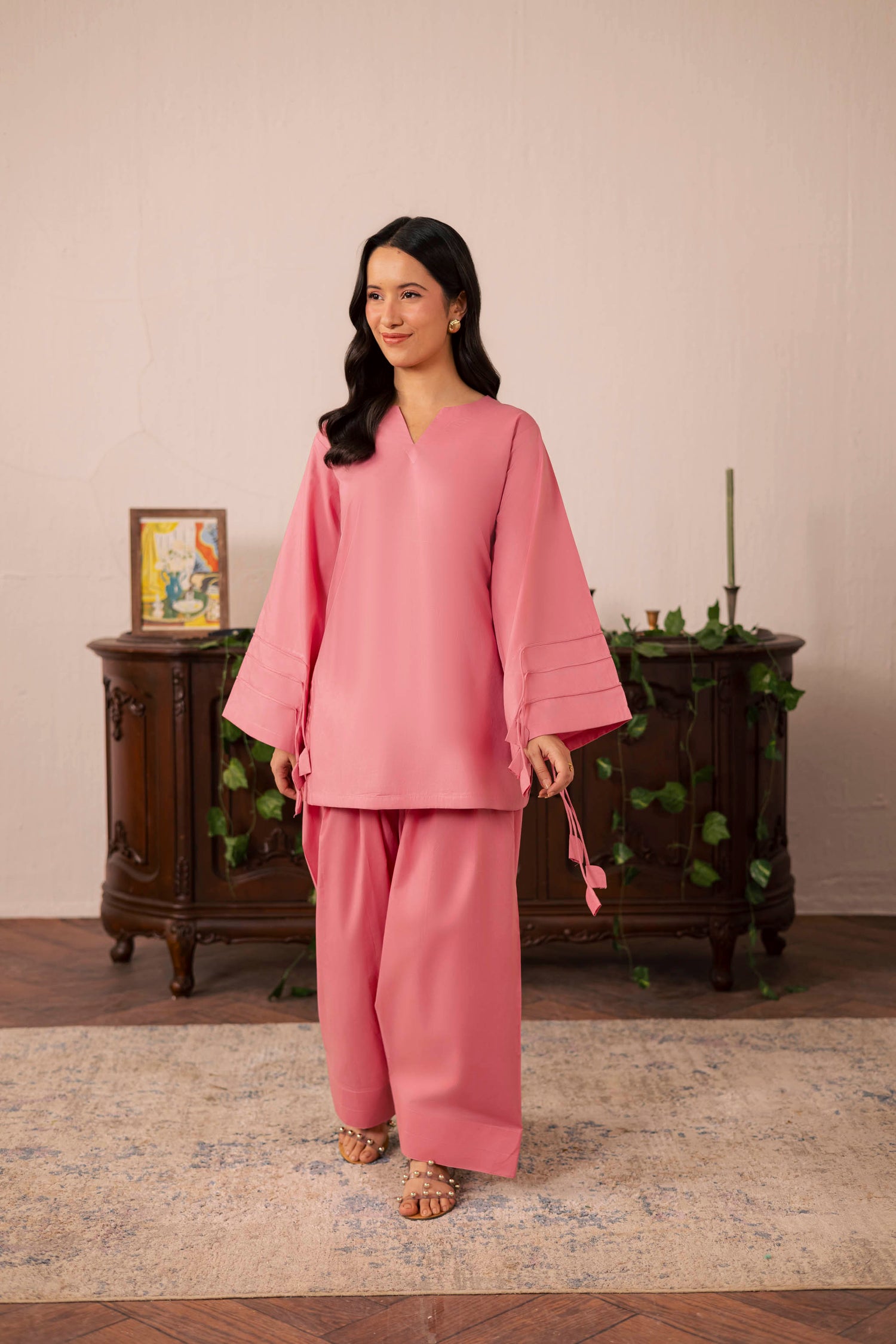 2PC Corset Dress - 02 Pink