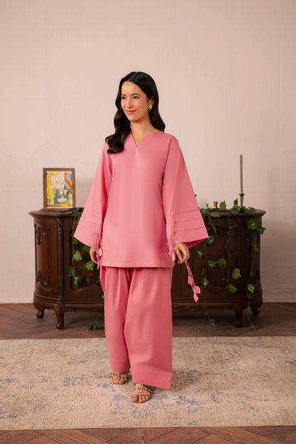 2PC Corset Dress - 02 Pink