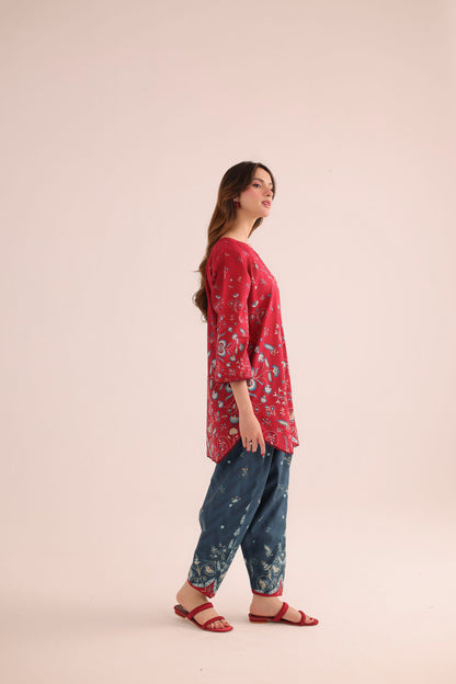 2PC Summer Lawn Dress- PRT L42958