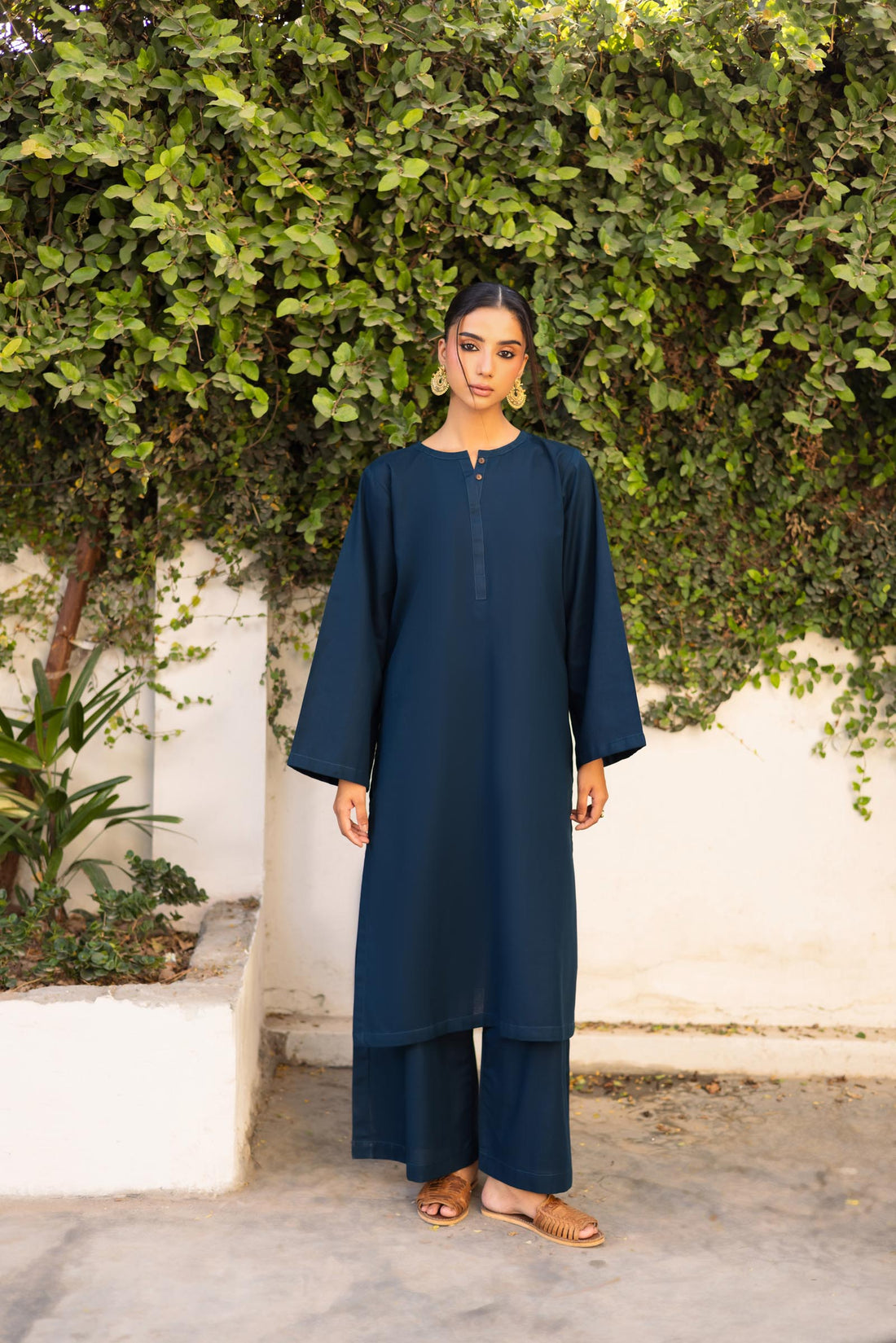 2 PC Khaddar Solid PSK 01 - Teal