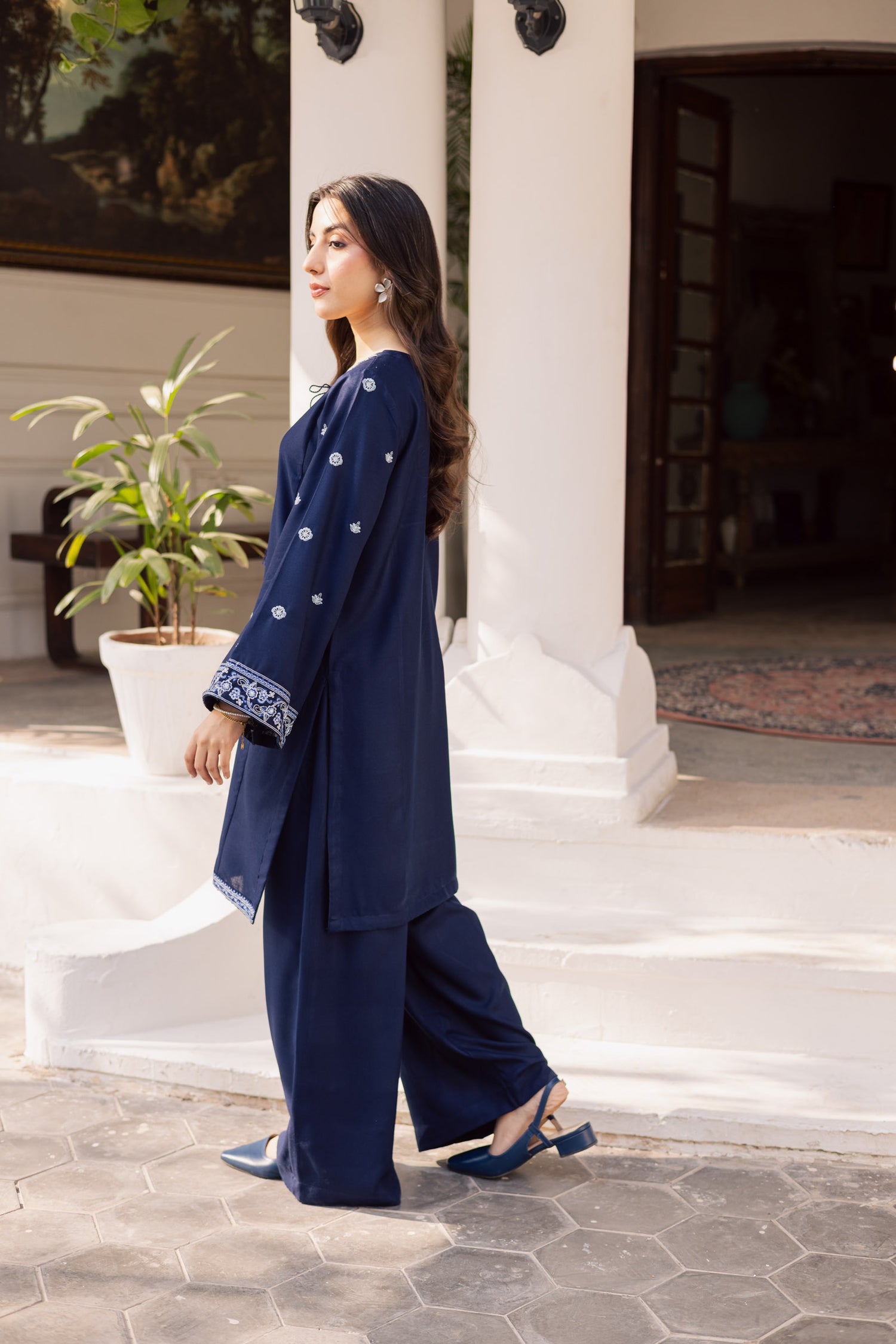 2PC Winter Embroidered Dress - 1192