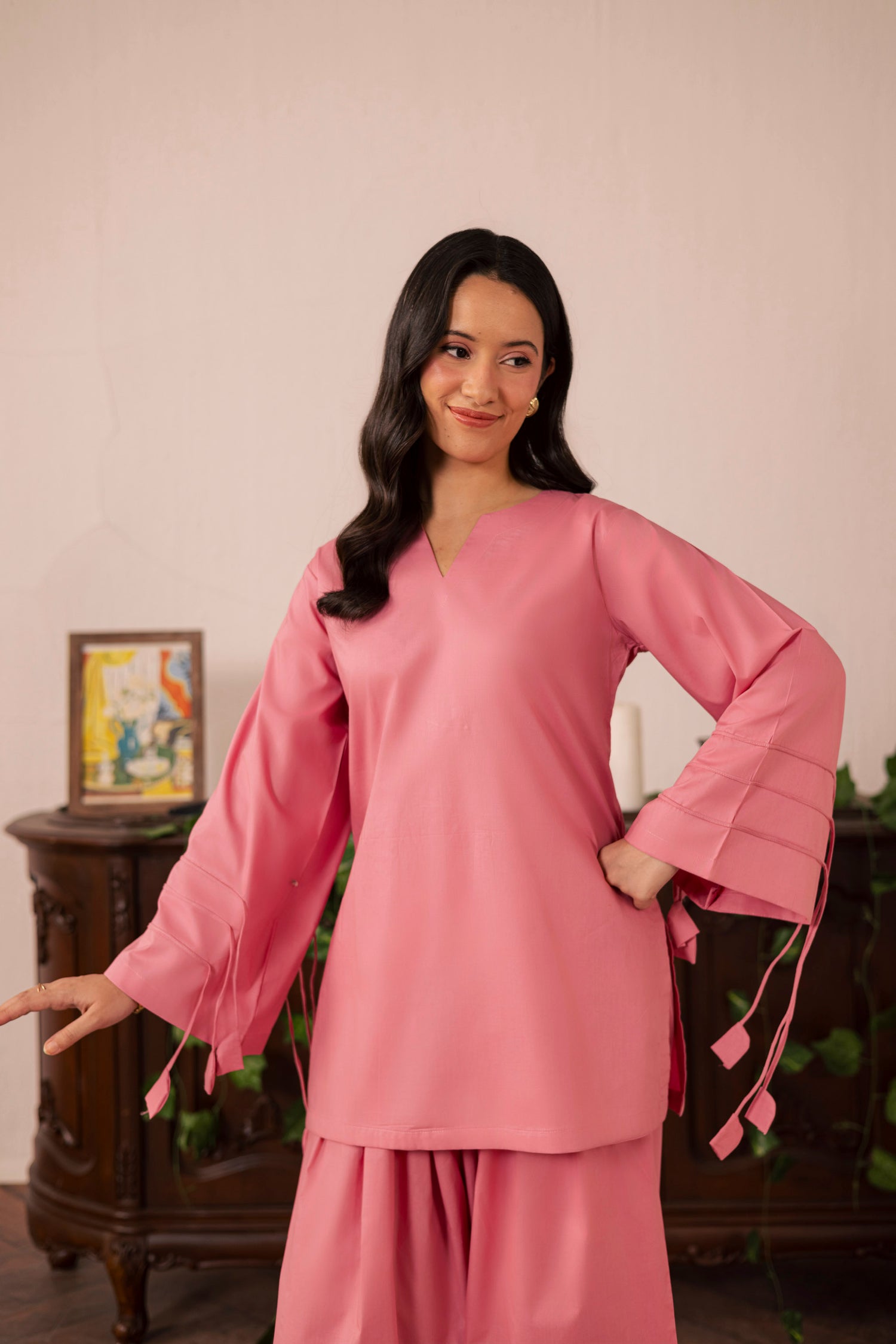 2PC Corset Dress - 02 Pink