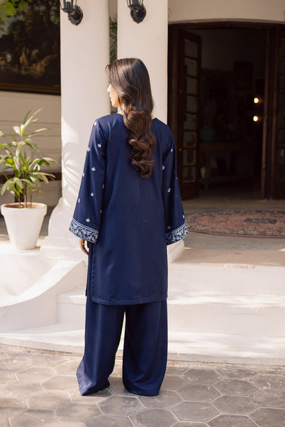 2PC Winter Embroidered Dress - 1192