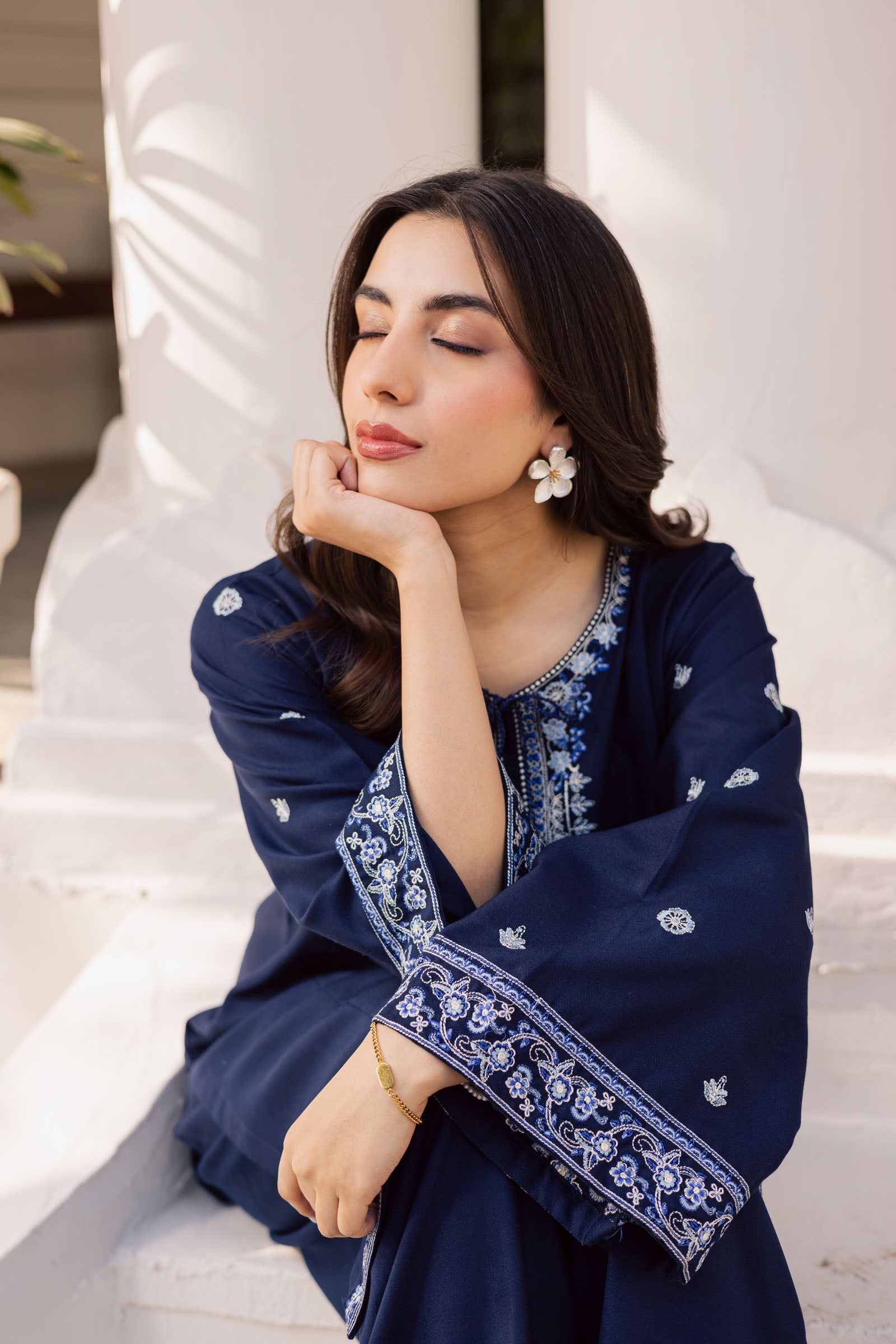 2PC Winter Embroidered Dress - 1192