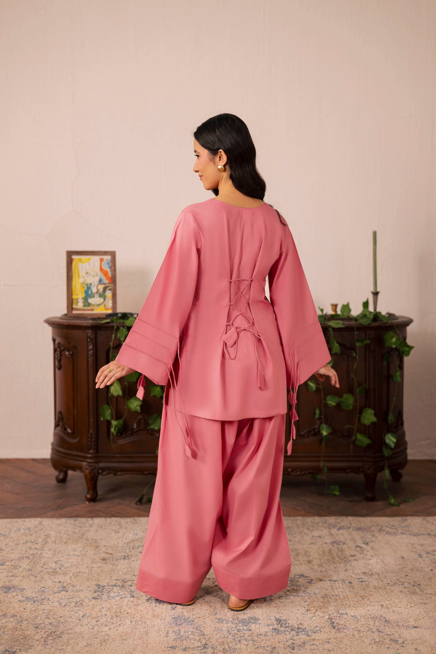 2PC Corset Dress - 02 Pink