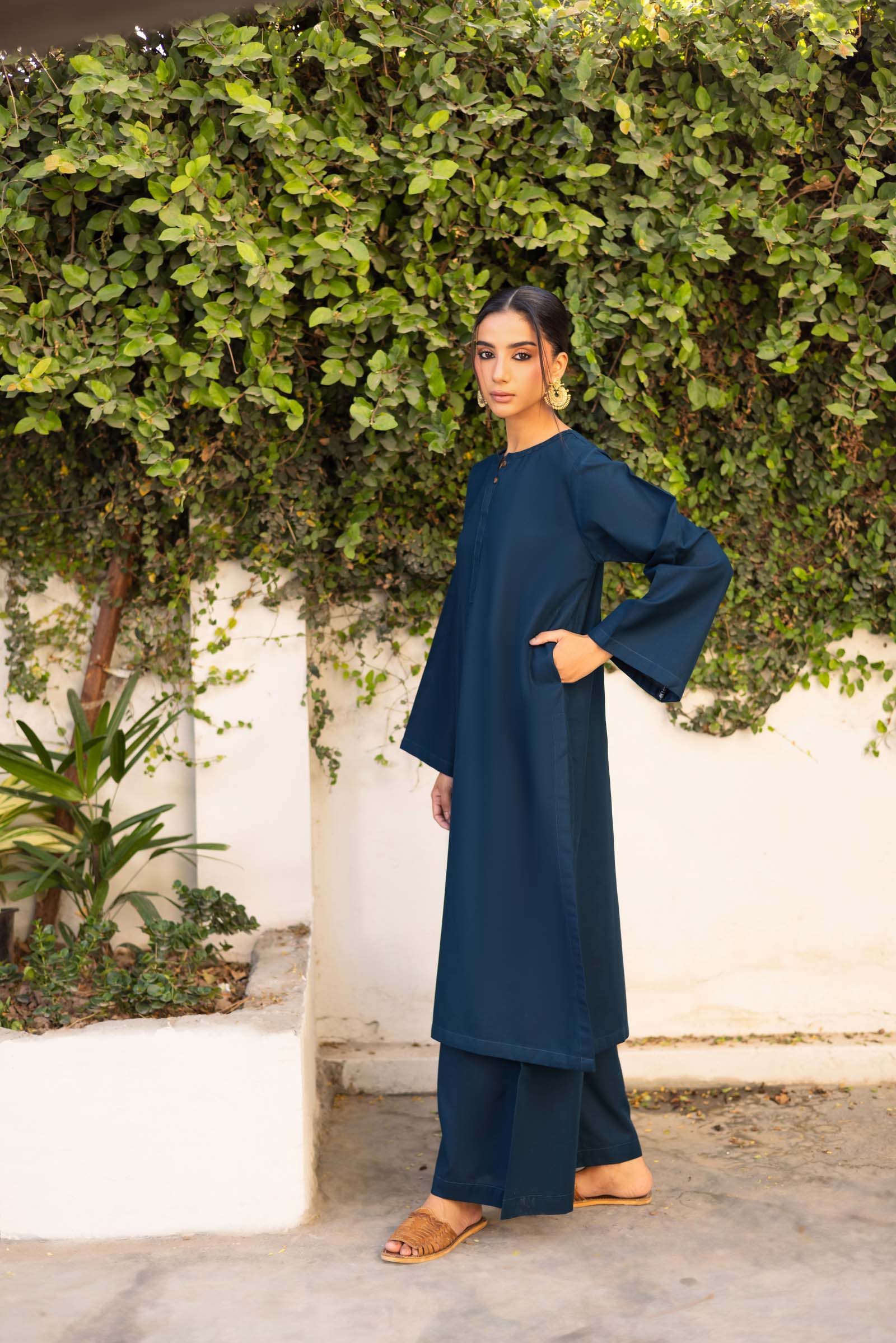 2 PC Khaddar Solid PSK 01 - Teal