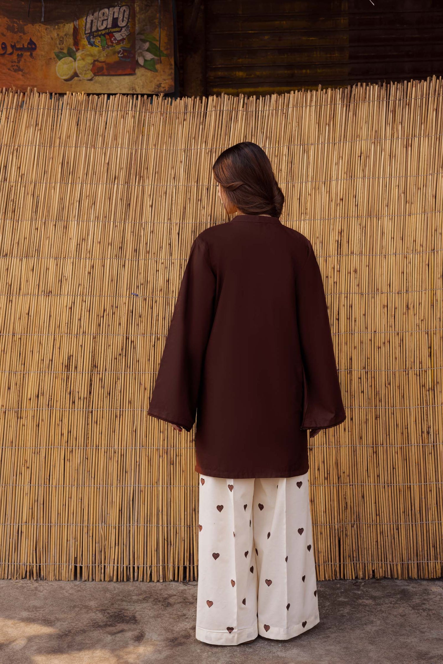 2PC Embroidered Khaddar MSK 05 – Dark Brown