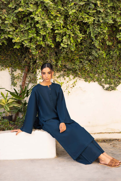 2 PC Khaddar Solid PSK 01 - Teal