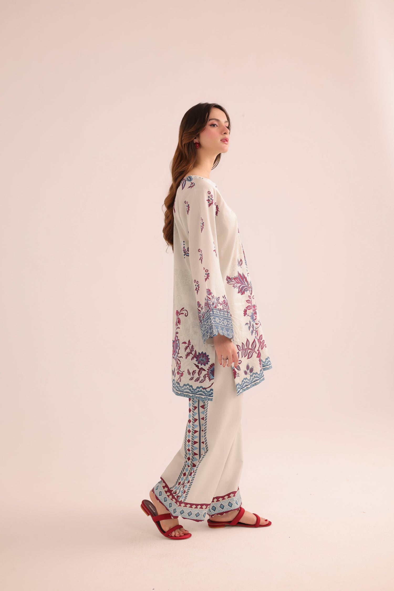 2PC Summer Lawn Dress- PRT L42974