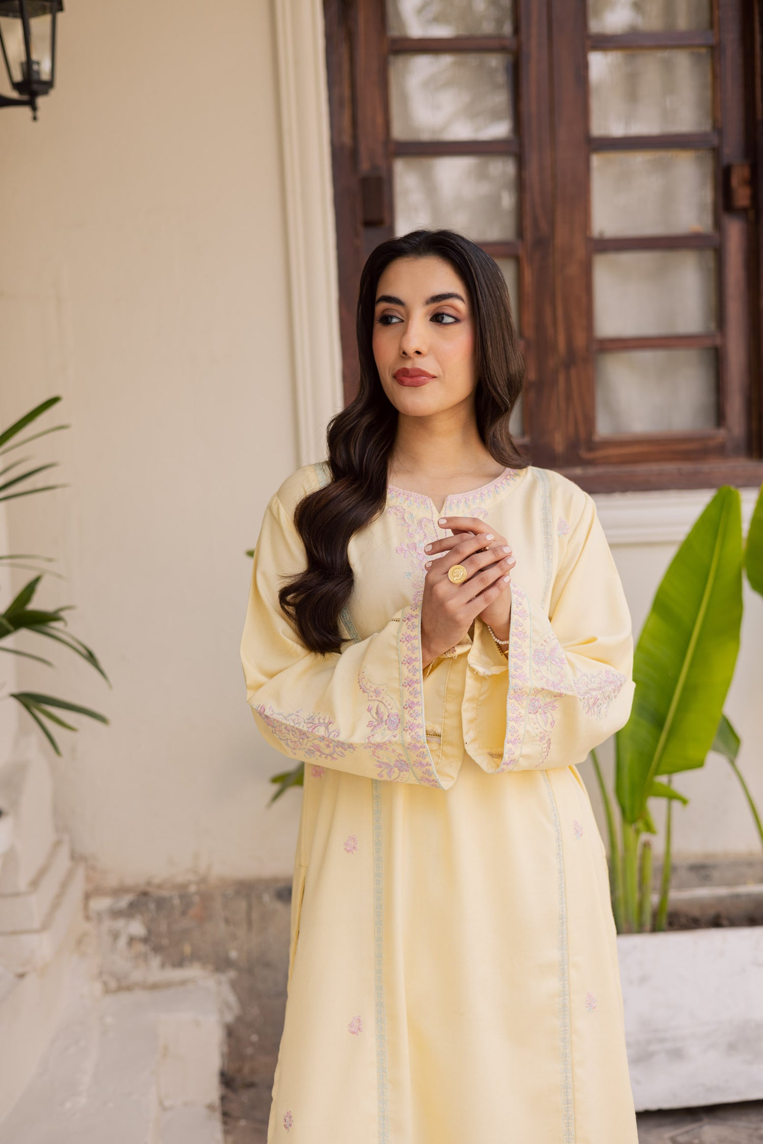 2PC Winter Embroidered Dress - 1185