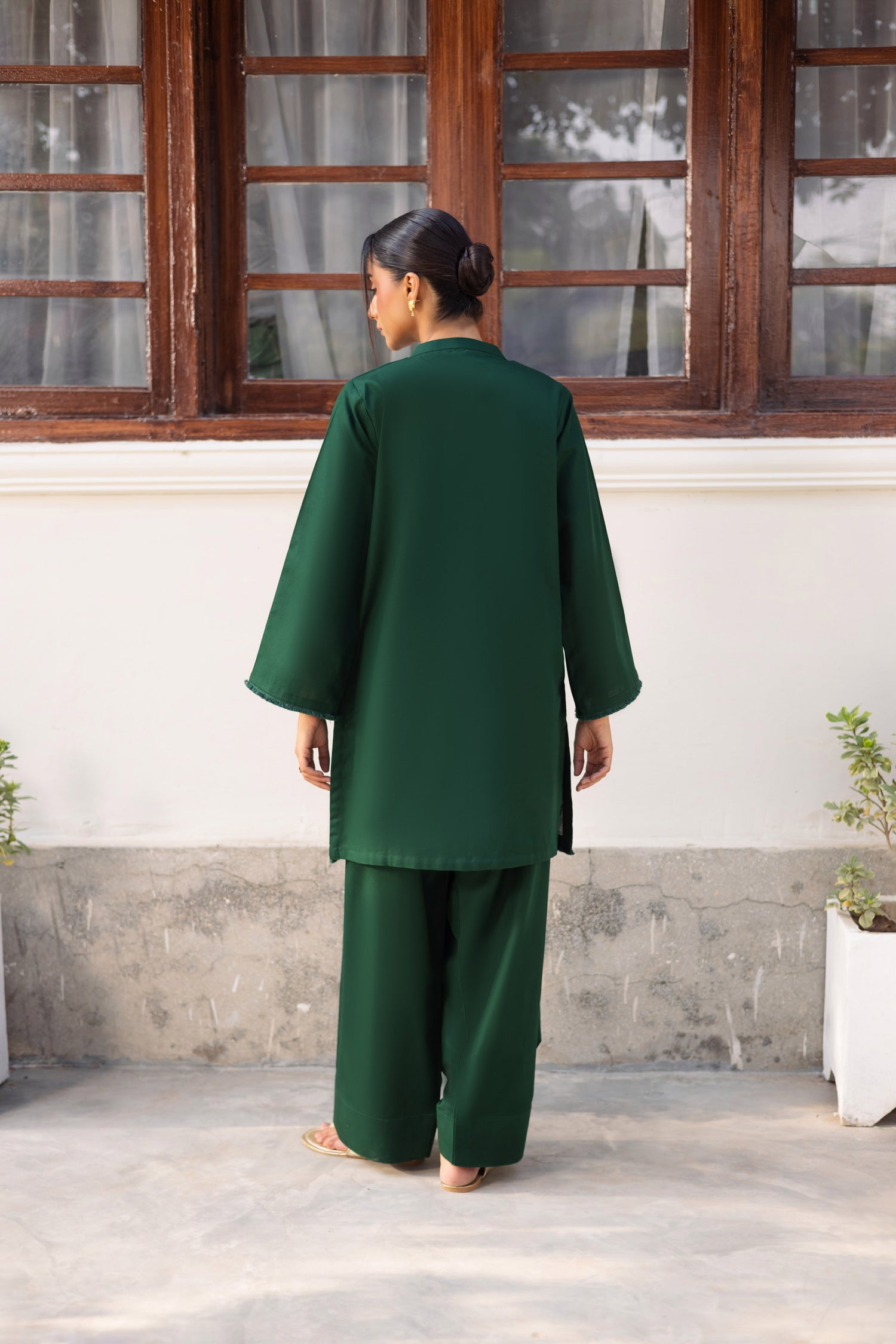 2 PC Khaddar Solid FSK 03 – Bottle Green