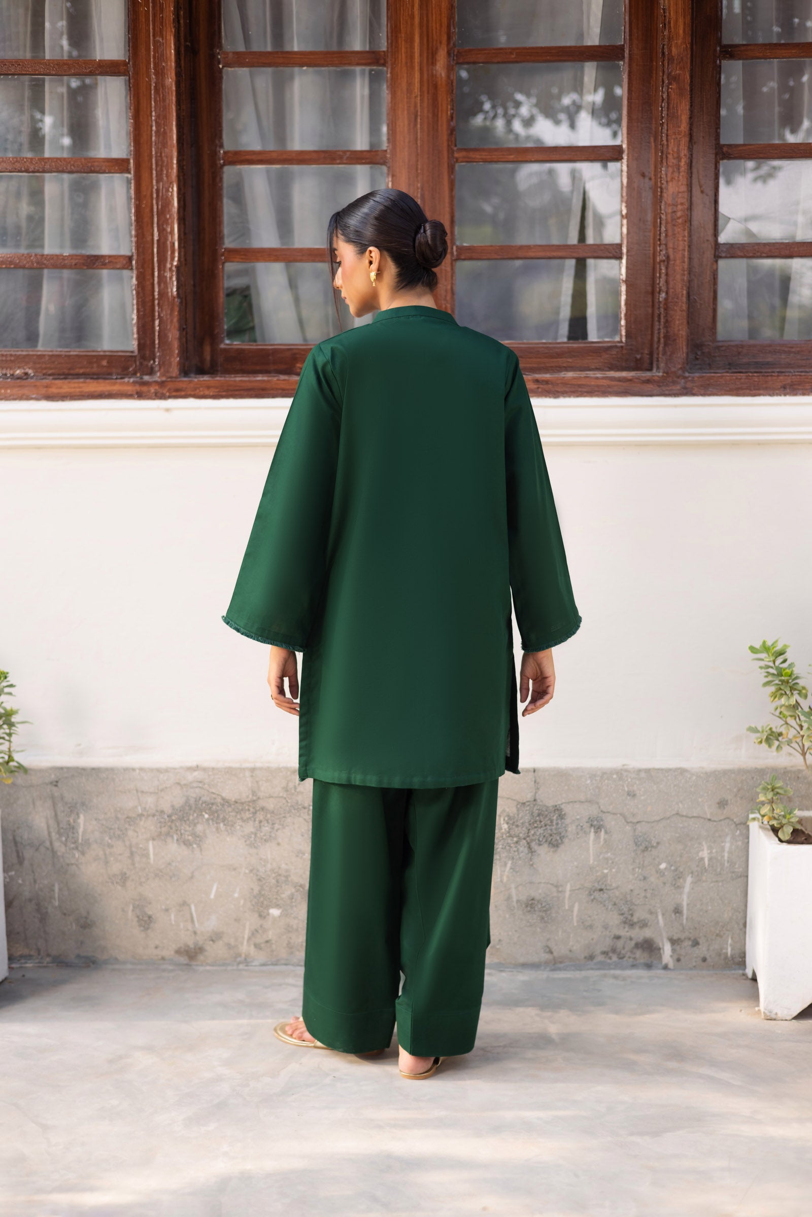 2 PC Khaddar Solid FSK 03 – Bottle Green