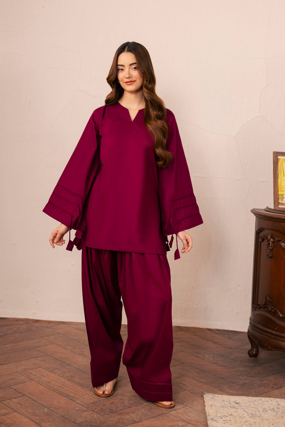 2PC Corset Dress - 08 Dark Plum