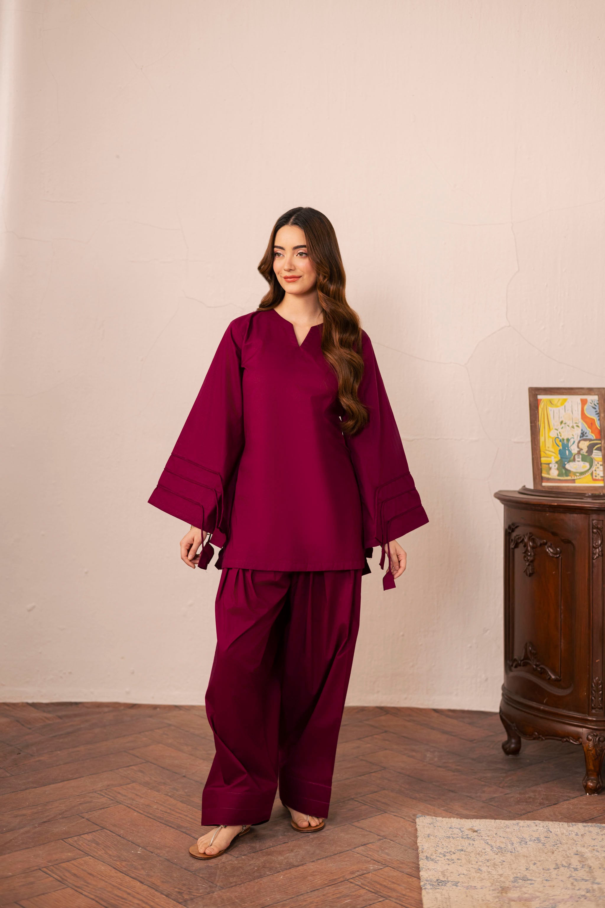 2PC Corset Dress - 08 Dark Plum