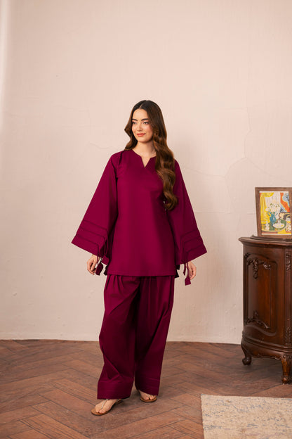 2PC Corset Dress - 08 Dark Plum