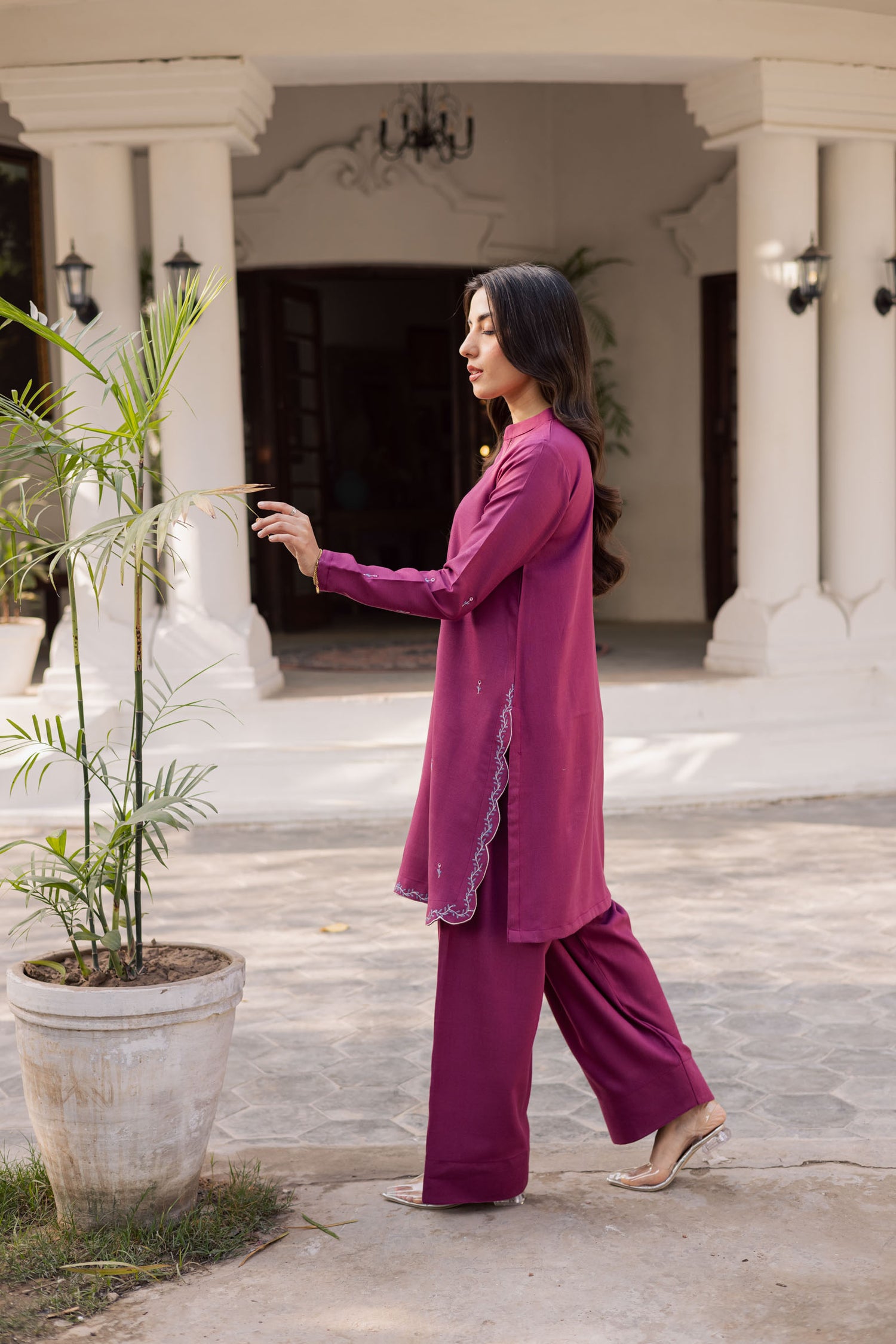 2PC Winter Embroidered Dress - 1212