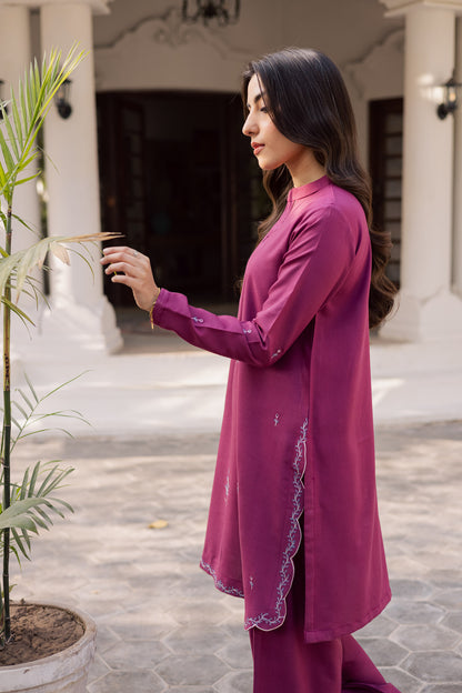 2PC Winter Embroidered Dress - 1212