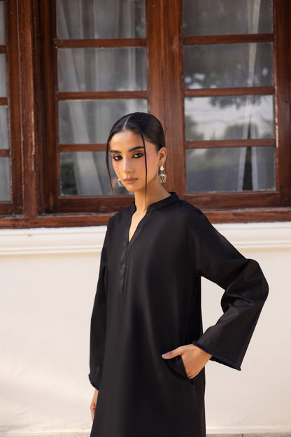 2 PC Khaddar Solid FSK 03 – Black