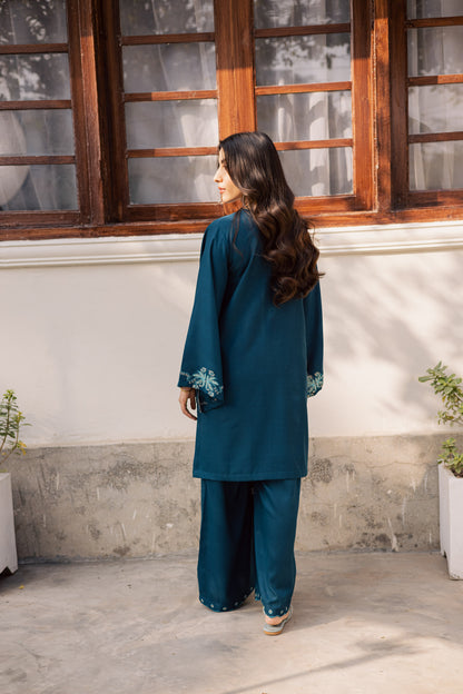 2PC Winter Embroidered Dress - 1191