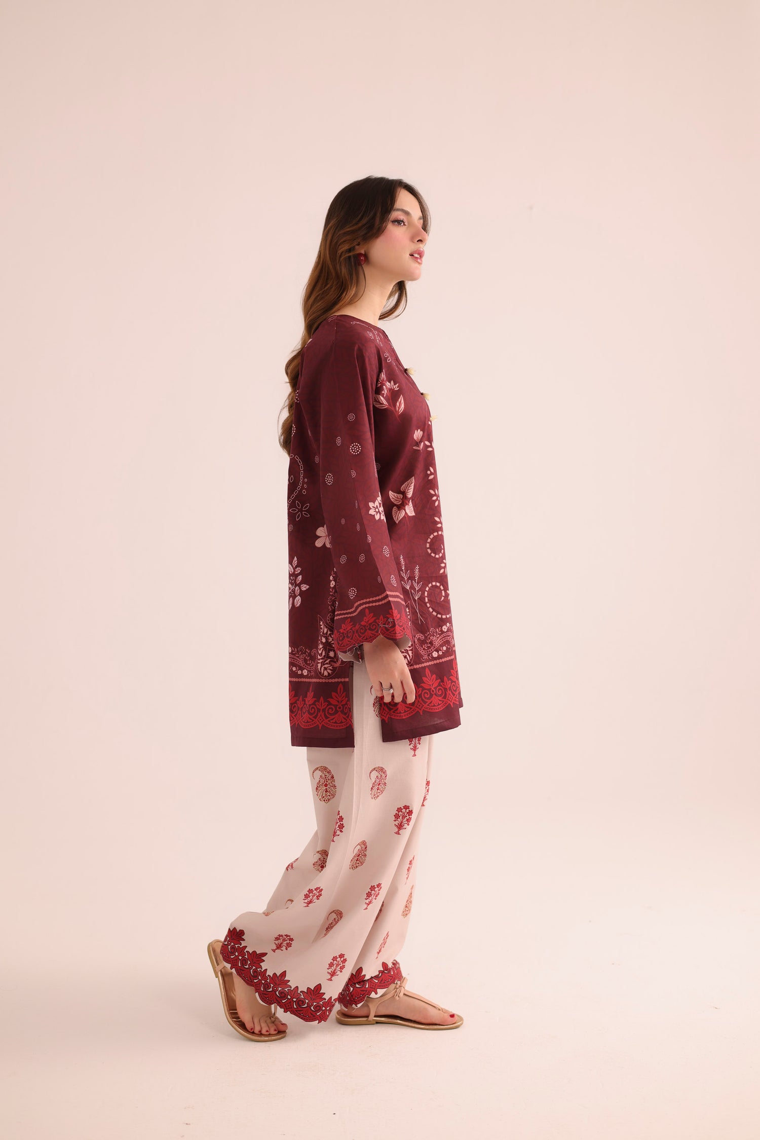 2PC Summer Lawn Dress- PRT L42983