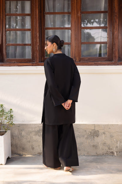 2 PC Khaddar Solid FSK 03 – Black