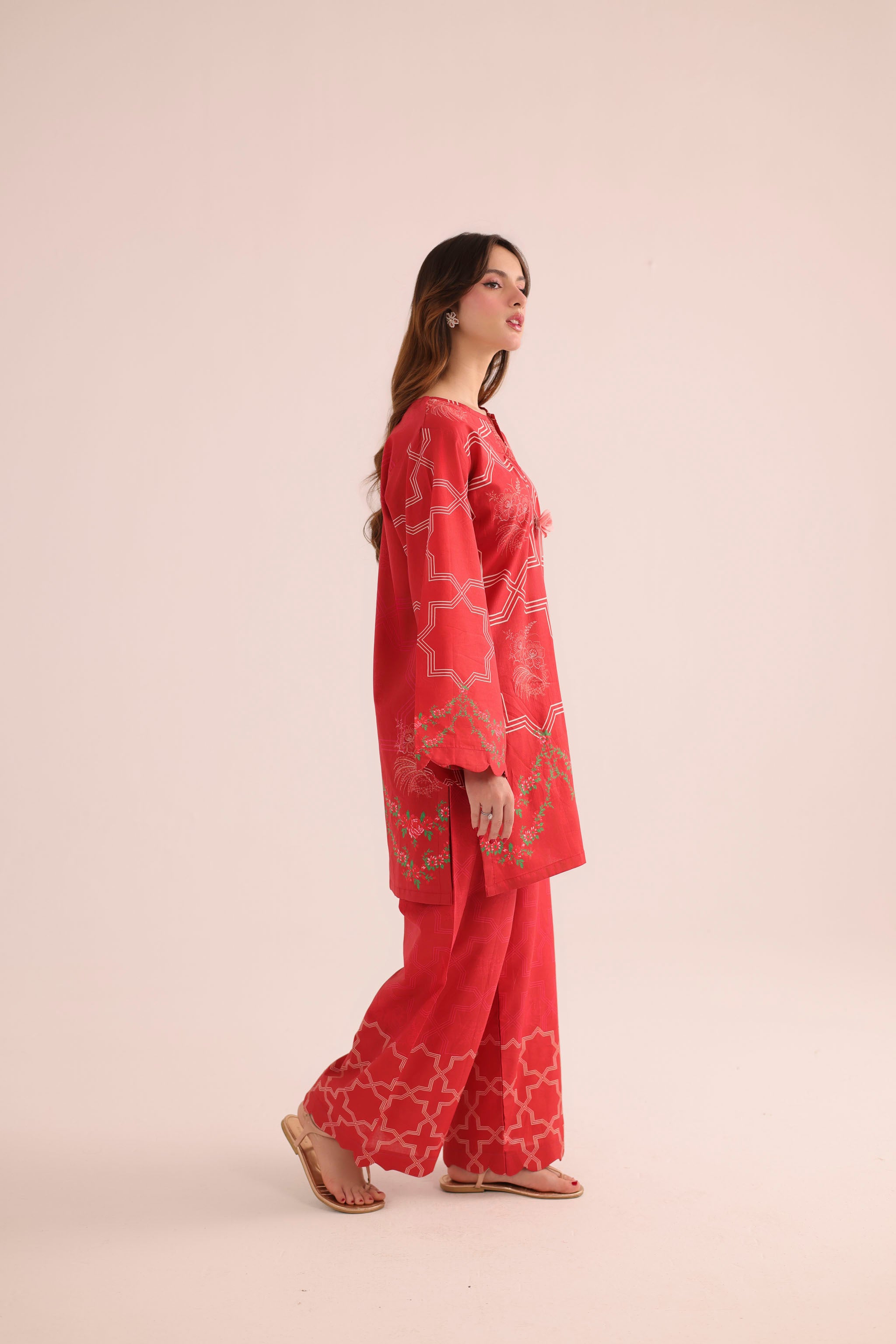 2PC Summer Lawn Dress- PRT L42726