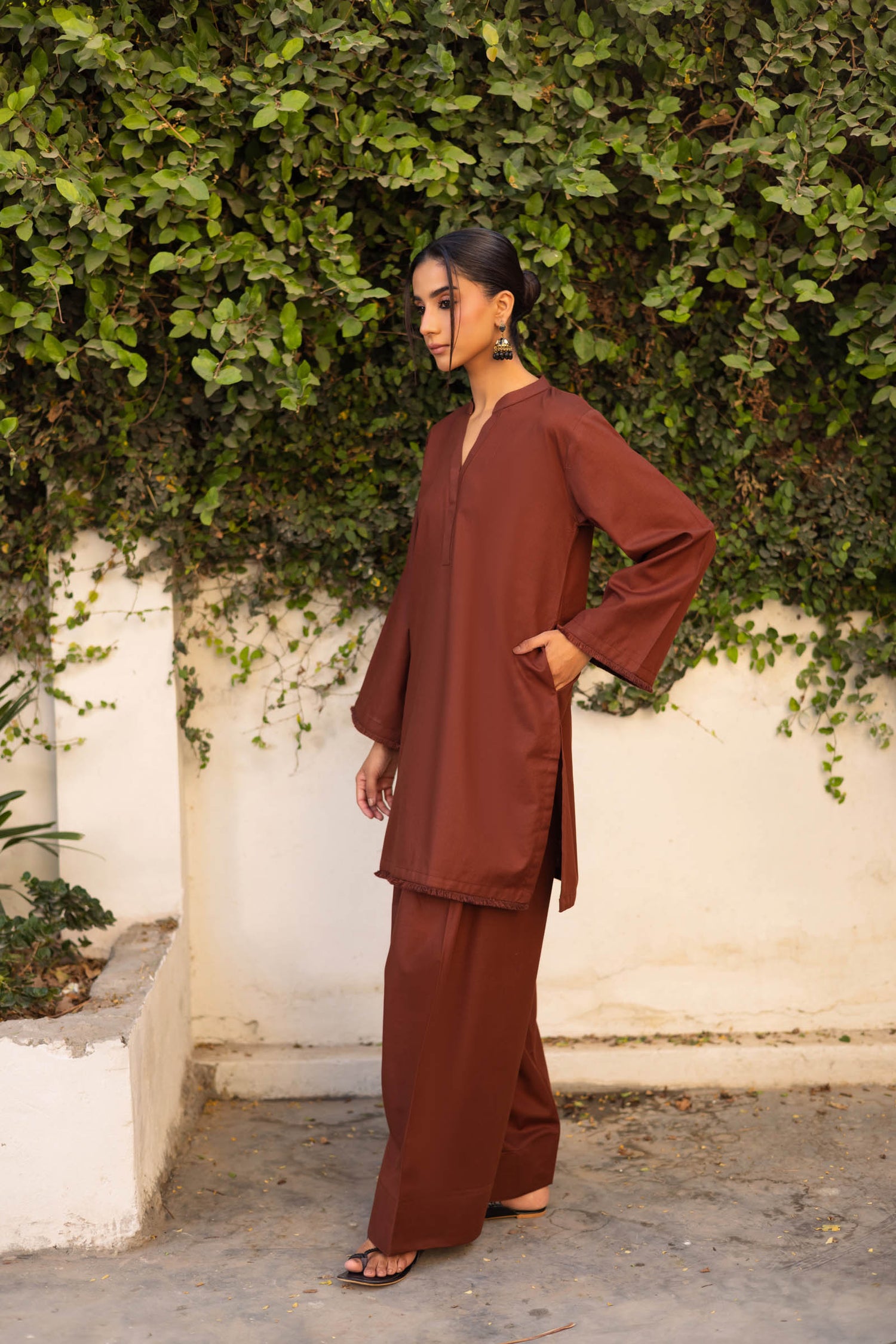 2 PC Khaddar Solid FSK 03 – Chocolate Brown