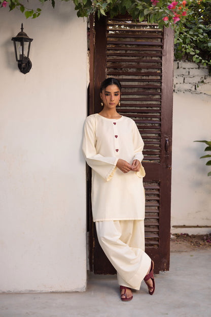 2 PC Khaddar Solid SCF 04 – Crème