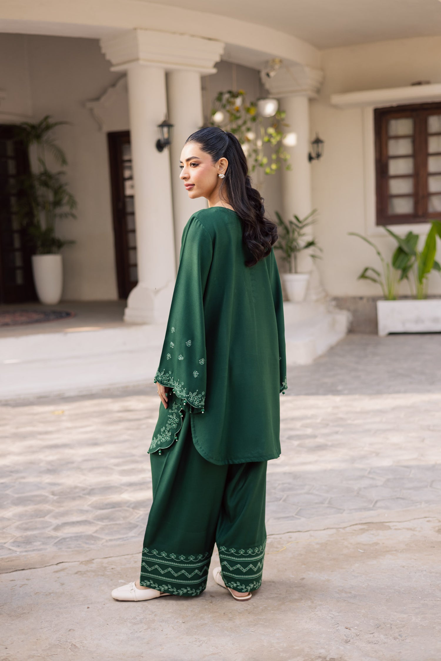 2PC Winter Embroidered Dress - 1183