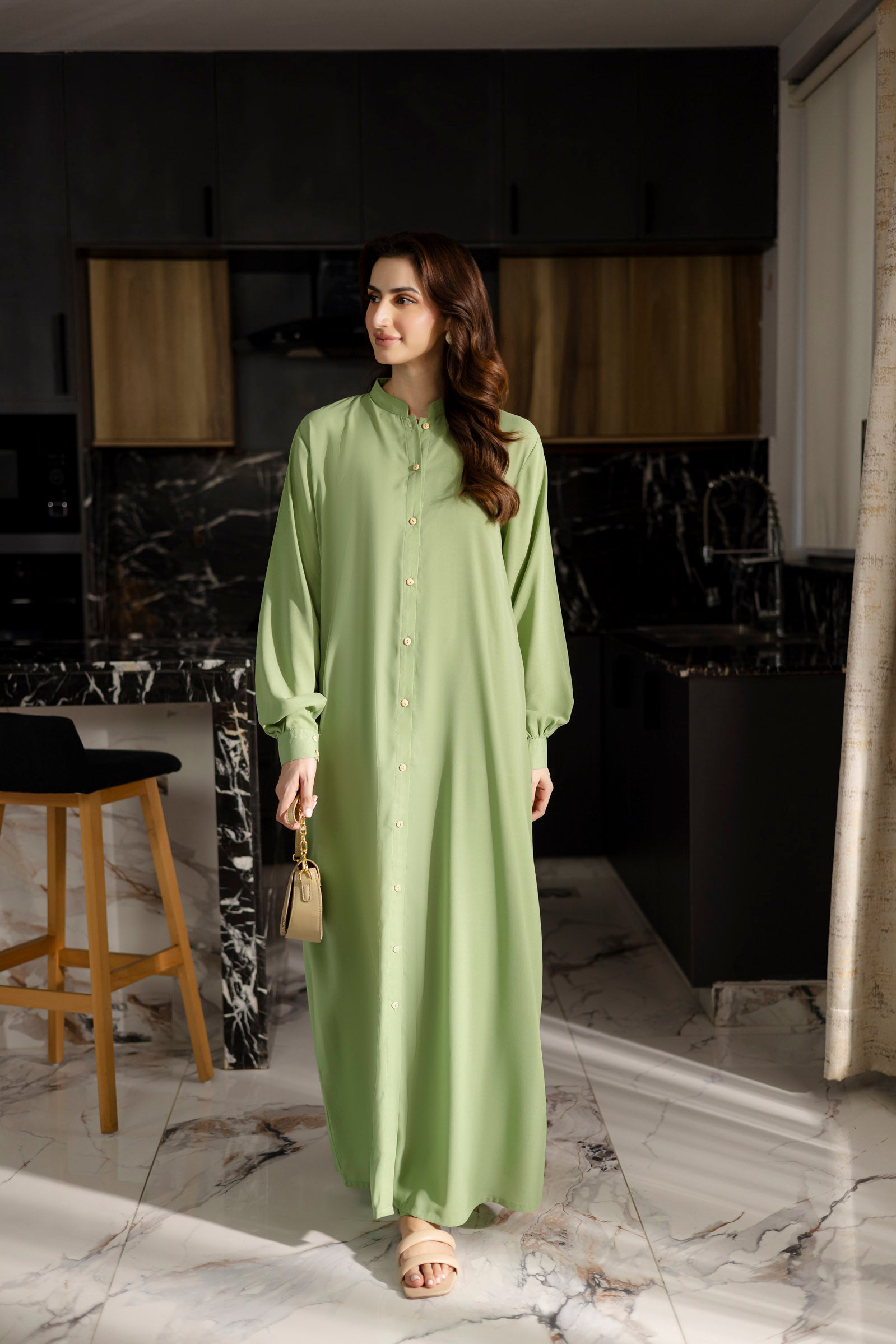 Solid 2PC Dress - SP-05 Mint Green