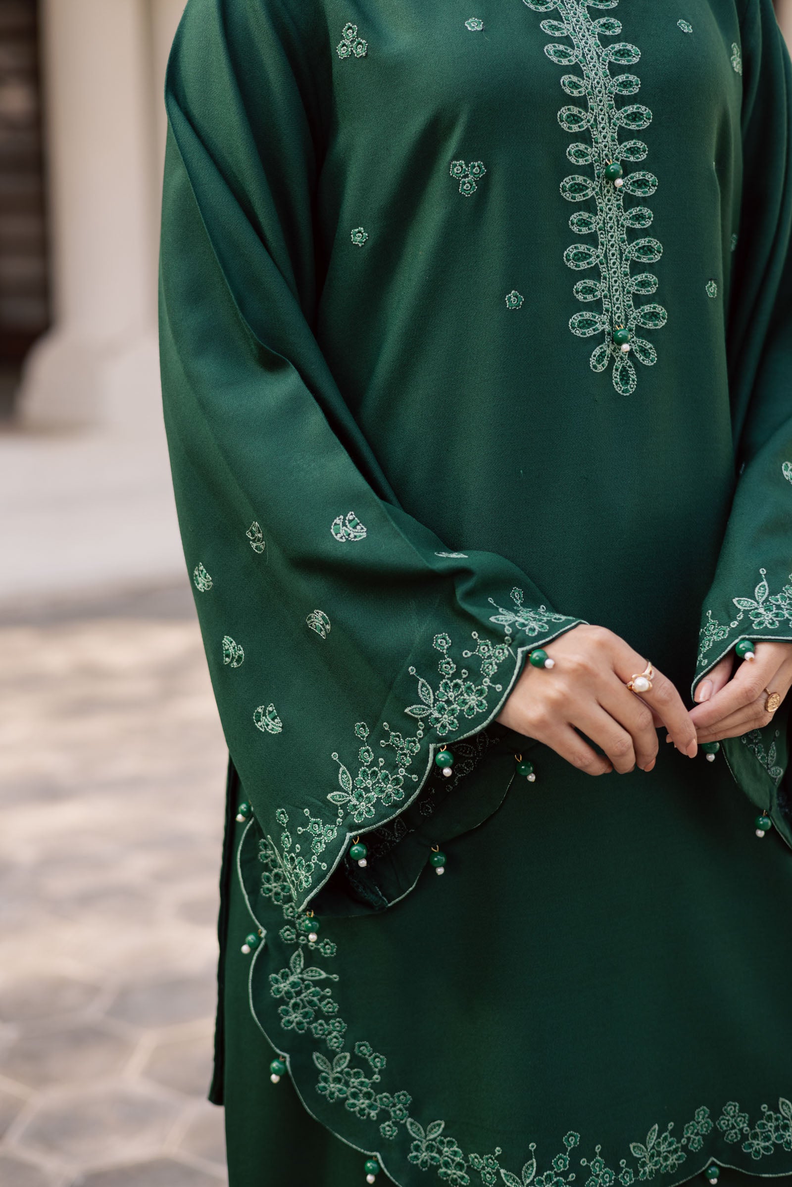 2PC Winter Embroidered Dress - 1183