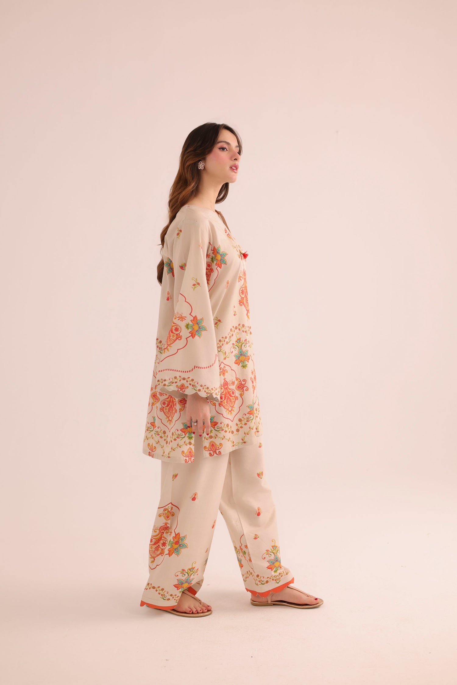 2PC Summer Lawn Dress- PRT L42963