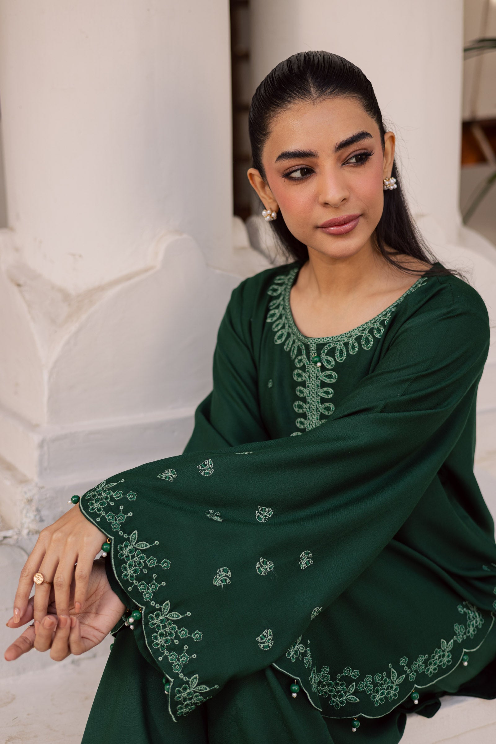 2PC Winter Embroidered Dress - 1183