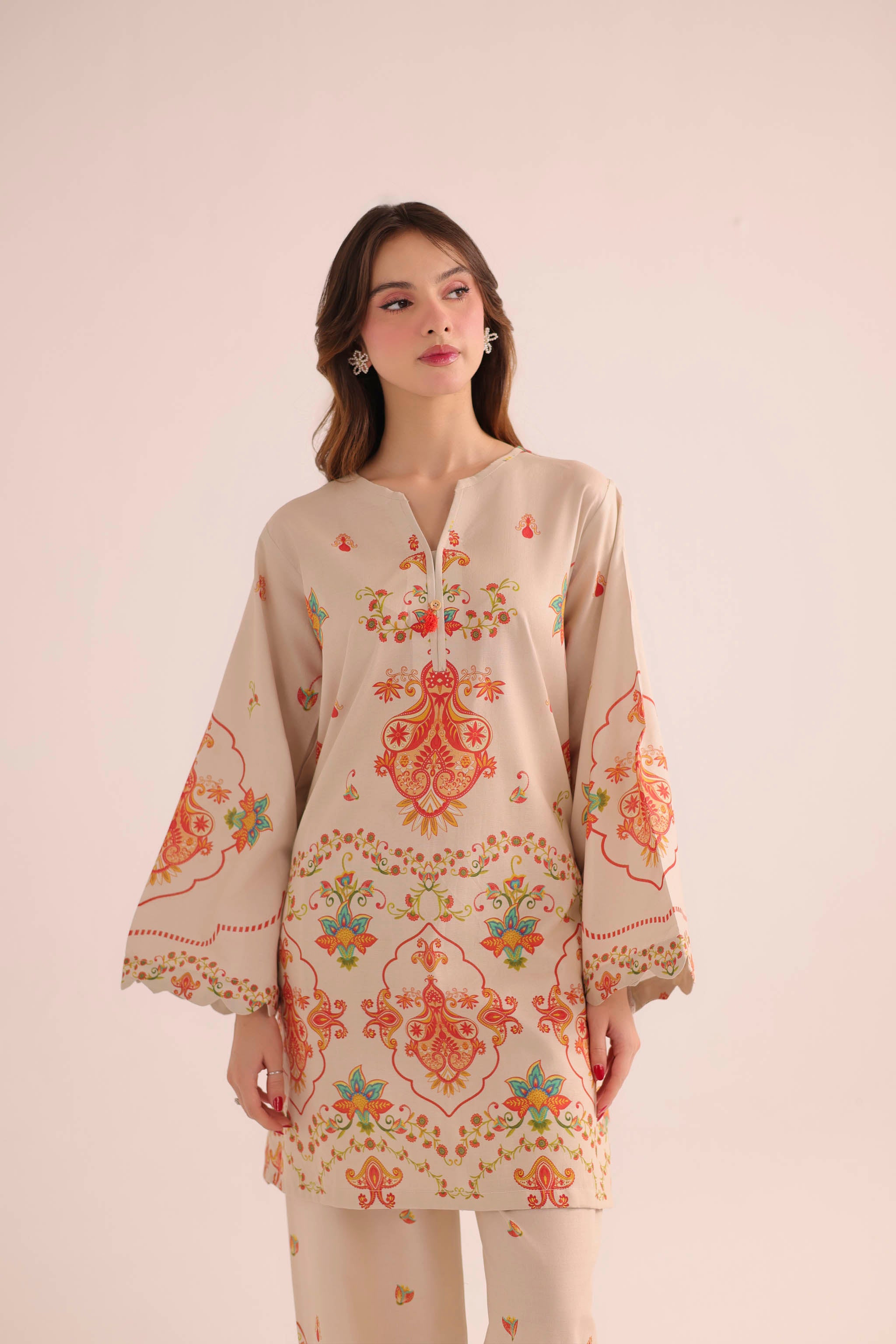 2PC Summer Lawn Dress- PRT L42963