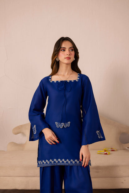 2PC Summer Embroidered Dress - 1242