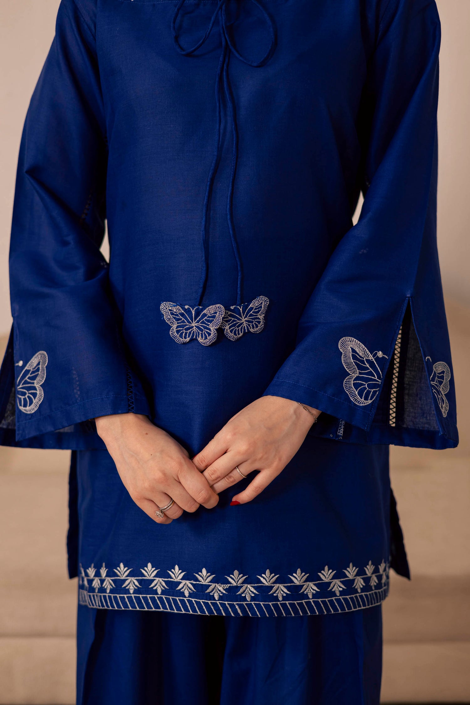 2PC Summer Embroidered Dress - 1242