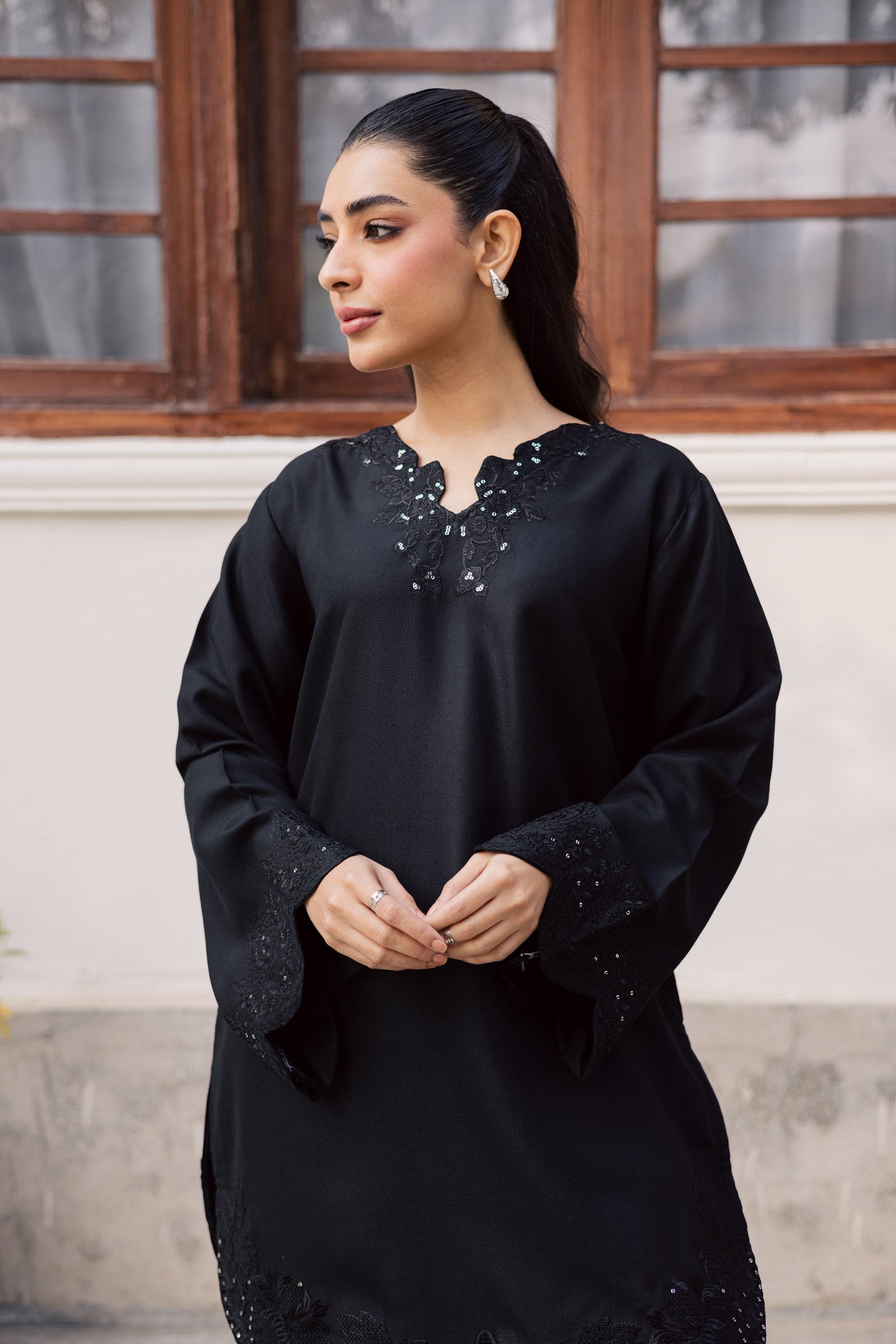 2PC Winter Embroidered Dress - 1208